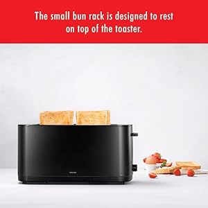 ZWILLING Enfinigy Toaster Bun Warmer - Long - Black ZWILLING Enfinigy Toaster Bun Warmer Long Black