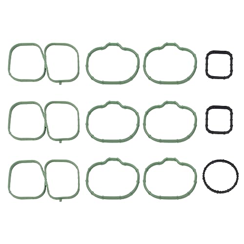 ZONFANT Intake Manifold Gasket Set Compatible with 2007-2012 Ford Edge Flex Fusion Taurus Taurus X, 2007-2015 Mazda 6 CX-9, 2007-2012 Lincoln MKS MKT MKX MKZ, 2008-2009 Mercury Sable, Replace#MS97118