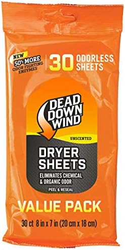 Dead Down Wind Odorless & Unscented Dryer Sheets (30 Count)
