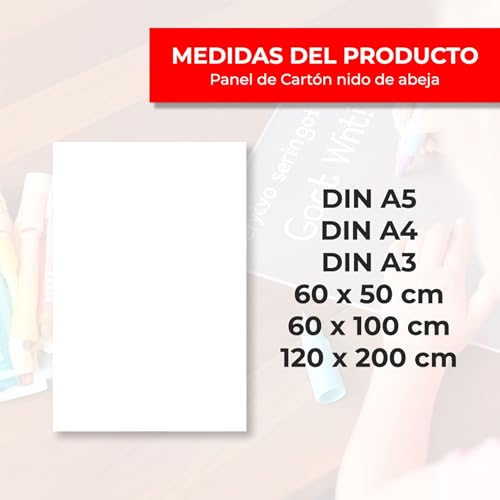 Cartón Nido de Abeja Blanco resistente y ligero de 30 mm 4