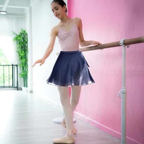Women's Ballet Wrap Skirt Chiffon Dance Wrap Skirt with Adjustable Waist Tie Gymnastics Ballet Skirts for Women2