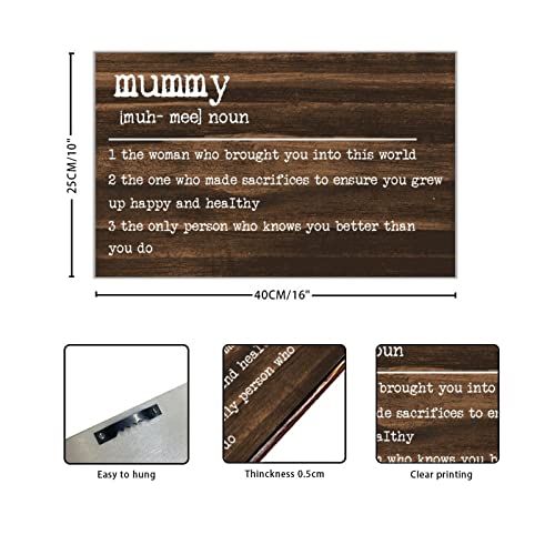Plaque en bois Mummy Definition objet décoration murale salon - 2