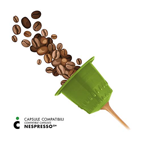 FRHOME - Nespresso 100 Càpsulas compatibles - Il Caffè Italiano - Mezcla Firenze Intensidad 9 - Imagen 7