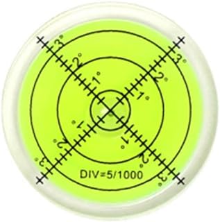 SIZIKJXGHWYI Bubble Spirit Level with Double Sided Adhesive Bottom, 40mm Circular Level Bubble Measuring Tools (40x10mm)