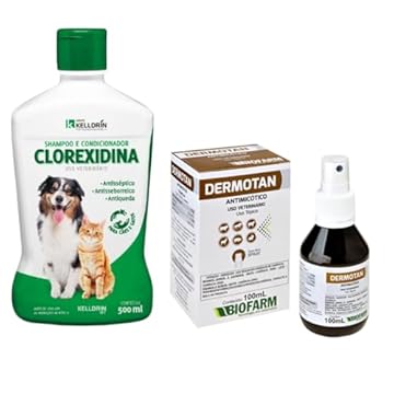 Kit Tratamento Dermatite Canina E Micose - Com Spray, Shampoo e Anti Pulgas (3)