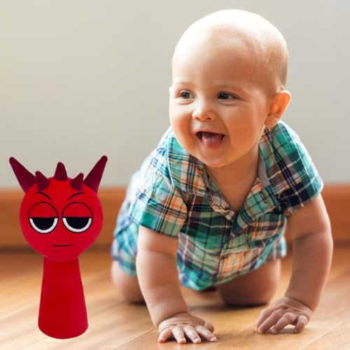 Image of Customized Text Red Sprunki Plush Toys
