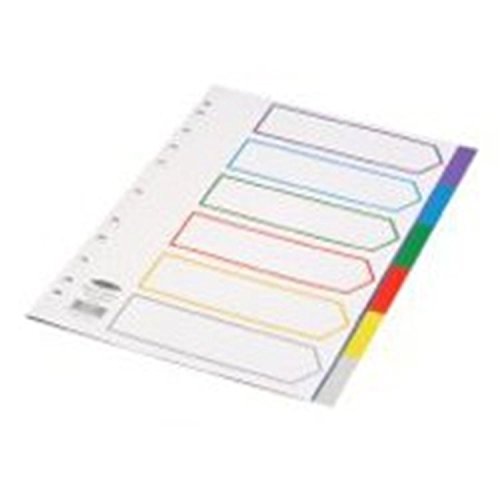 Concord Plastic Divider A4 6-Part Multi-Colour 65899