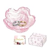 Gifts for Women Flower Jewelry Dish Ring Holder Dish Bathroom Vanity Organizer Pink Room Decor Aesthetic Nightstand Bedroom Decor Trinket Dish Small Bridesmaid Bridal Friendship Wedding Birthday Gifts