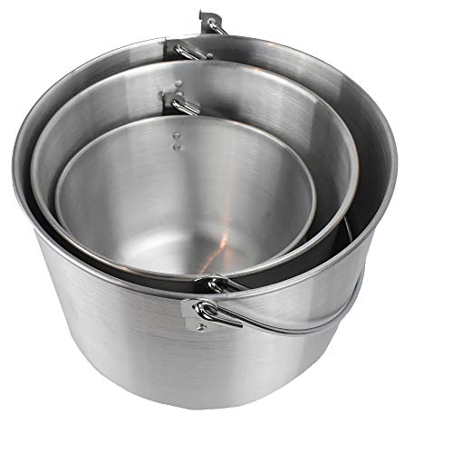 AceCamp Nested Pot Aluminum Lightweight Cooking Pot Set Outdoor Large Stock with lid and folding handle - 4L,8L,12L - Image 4