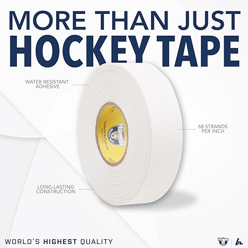 image for Howies Hockey - White Hockey Tape 1 Pack - Cloth Stick Tape - Strong, 