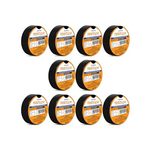 Image of Astral Resitape PVC Insulation Tape, Black|6 mtr x 17 mm x 0.125 mm| Pack of 10 | Fire-Retardant | Resistance to Moisture, Acid & Alkalies | Excellent Elasticity & Durability | Strong Grip & Adhesion