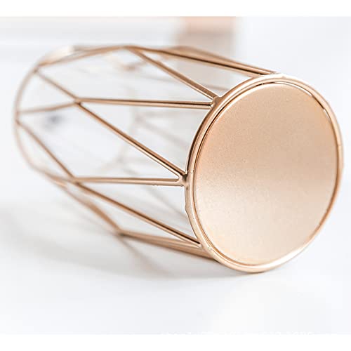 Geometric Glass Flower Vase Metal Holder, Crystal Clear Transparent Planter Flowers Vase,Handcrafted Plating Metal Vase,Clear Vase Decorative for Home Office Wedding Holiday Party Celebrate(28cm×14cm)