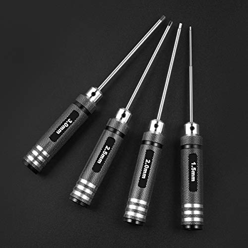 Kit de chave de fenda hexagonal ULTECHVO com 4 peças para helicóptero e bicicleta de controle remoto