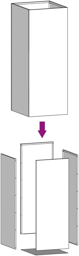 Corten Steel Series Raised Garden Bed, Steel Planter Box Metal Planter Box for Fruits, Vegetables, Herbs, Anthracite 12.6"x10.8"x29.5" Cold-Rolled Steel