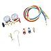 Air Conditioning Pressure Gauge R410 22 134A 3 Way AC Diagnostic Manifold Gauge Tube Set Refrigerant Charging Tool with Adjustable Hose for Automotive HVAC Maintenance