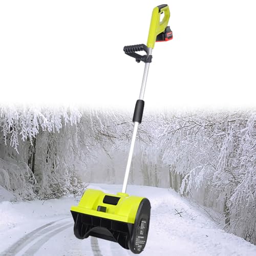 32cm snoerloze sneeuwschuiver met 2 accu's en lader, accu sneeuwblazer, verstelbare voorhandgreep