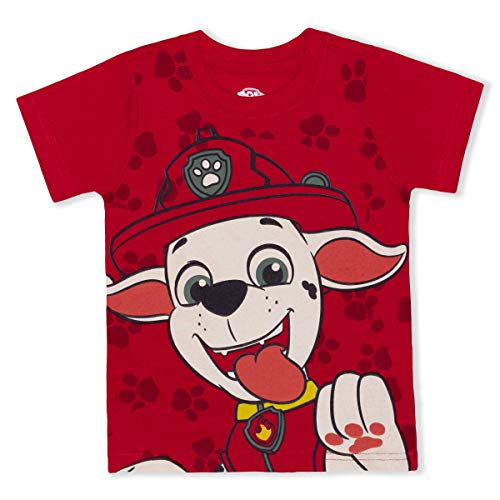 Paw Patrol Nickelodeon Boys 3 Pack Chase, Marshall And Rubble Short Sleeve T-Shirts For Little Kids – Blue/Yellow/Red #TOP1