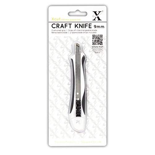 Xcut 9mm Craft Knife (Soft Grip) - Perfect Tool Set for Cutting Matt & Craft Mat, Ideal Art Set for cutting A4 Paper, Lino Cutting Tools, Scrapbook Paper, Craft Paper, Art Paper & Craft Foam