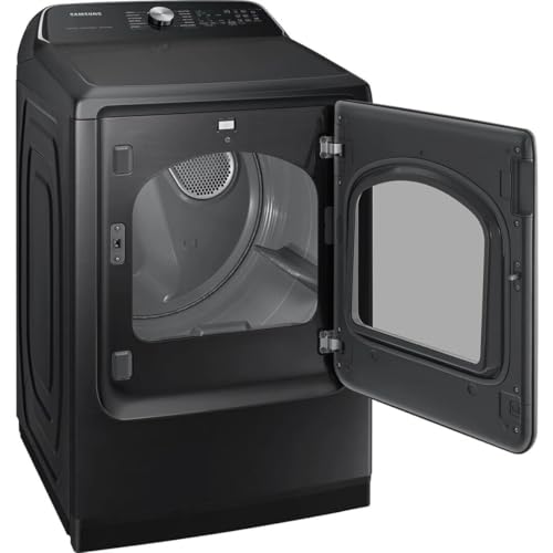 Samsung 7.4 Cu. Ft. Freestanding Smart Electric Front-Load Dryer with Large Capacity, Wi-Fi Enabled, Brushed Black