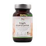 high curcuma Kapseln I Hochdosierter Kurkuma Extrakt von Curcugreen | 7 Mal besser bioverfügbar | Curcuma-Extrakt 500mg pro Kapsel, davon 325mg reines Curcumin I 60 Stück vegane Kurkuma-Kapseln