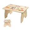 Step Stool for Toddlers Personalized Wood Kids Step Stool with Name for Kitchen Sink Bathroom Potty Training Toilet Kitchen Sink Sturdy and Safe Made in USA by BloomOwl Woodland Girl 2