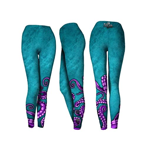 Sea Fear Women's Performance Legging in Octo Design - Yoga