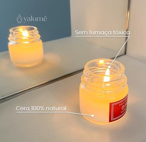 Mini Vela Aromática Lavanda Provence 9 Horas (20g) - Yalumê - Vela perfumada 100% vegetal com cera d