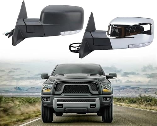 Ensemble de rétroviseur Dodge Ram 2500 3500 finition noire de qualité - 2