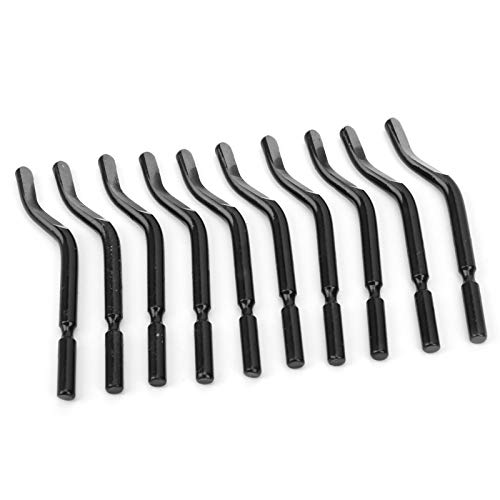 Hilitand 20 Stück BS1010 Entgratklingen, HSS-Rotationsentgratklingen-Set ohne Griff für Messing, Eisen, Kupfer, PVC, Kunststoff, Aluminium, Stahl, 3D-Druckkunststoffe
