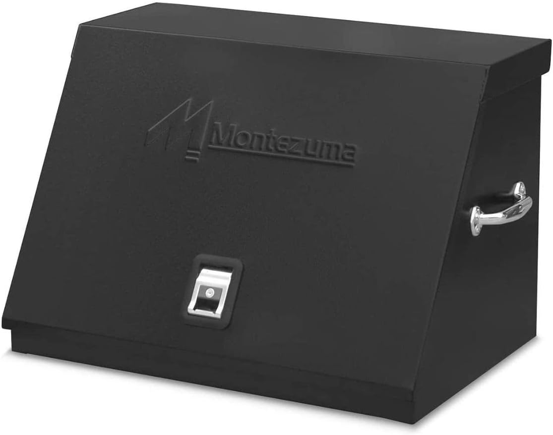 Montezuma – XL450B – 36-Inch Portable TRIANGLE Toolbox – Multi-Tier Design – 16-Gauge Construction – SAE and Metric Tool Chest – Weather-Resistant Toolbox – Lock and Latching System, Black