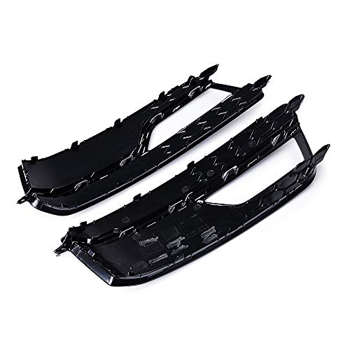 Astra Depot Compatible For Car Auto Exterior Front Bumper Grille Fog Light Outer Cover W/Chrome Trim 2013-2016 Audi A5 S-Line / S5 #TOP4