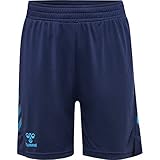 hummel Unisex Kinder Hmlongrid Poly Kids Shorts, Marine/Atomic Blue, 140 EU