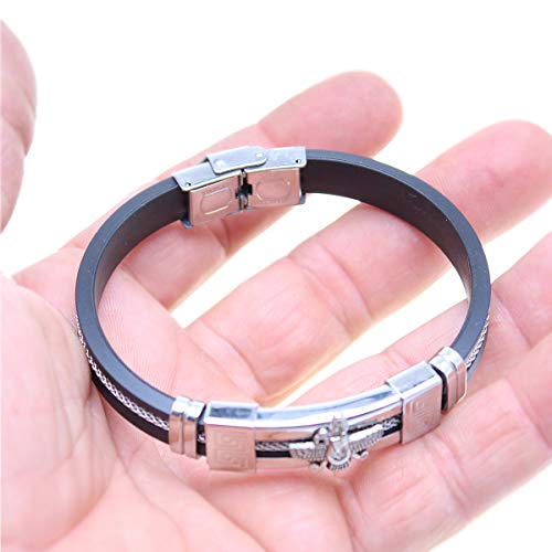 Mens Silver Farvahar Faravahar Bracelet Persian Gif Persia Art #TOP2