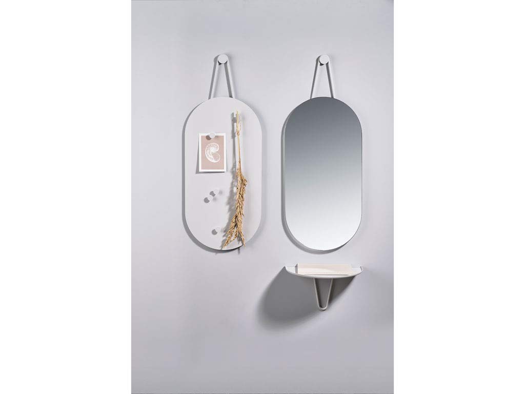 Zone Denmark A-Bulletin Board Pinnwand, Magnettafel aus Metall mit 5 Magneten, 60 x 30 cm, Schwarz