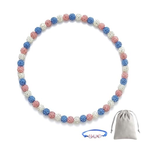 LMUWECNO Men's Beaded Baseball Necklace, Bling Ice Collection, 16”-20” Inches, Ideal for Baseball Teams and Enthusiasts