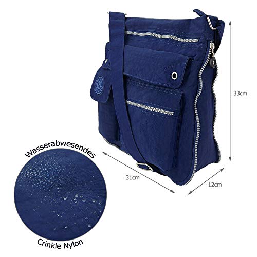 Ekavale - lichte schoudertas voor dames - praktische crossbody tas - met veel vakken - waterafstotende schoudertas voor dames - Image 7