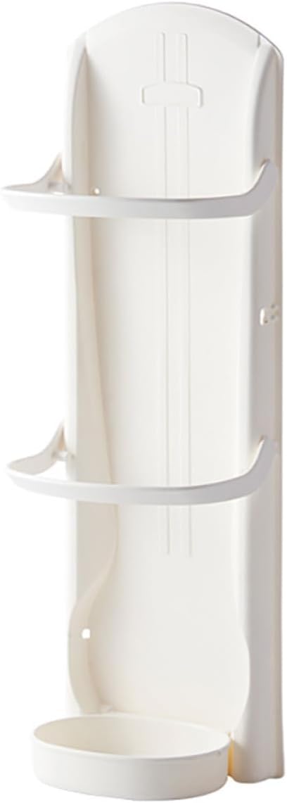 BESPORTBLE Wall-Mounted Draining Umbrella Rack with Space-Saving Design for Home Office Restaurant Use White Wall Hanging Organizer Suitable for Flat Smooth Surfaces