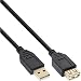 Produktbild InLine 34610S USB 2.0 Verlängerung, Stecker / Buchse, Typ-A, schwarz, Kontakte gold, 1m