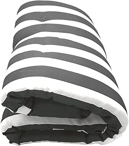 Cojín Tumbona Colchón Colchoneta Tumbona Acolchada 150 x 55 x 8 cm Classic Texturas Colchoneta para sillas de Terraza (Raya Gris)