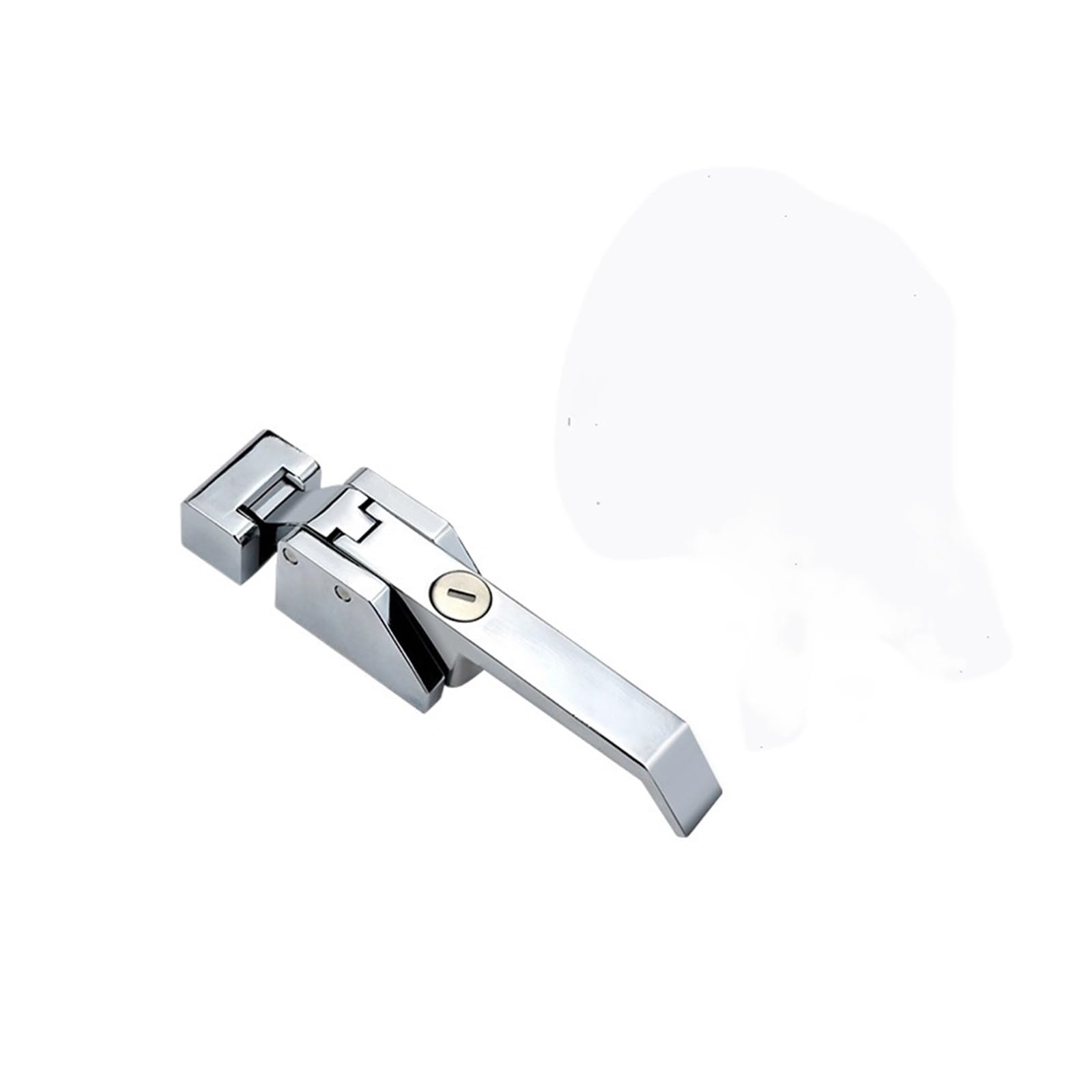 YMUGUEGH Freezer Handle Oven Door Hinge Cold Storage Store Industrial Knob Lock Latch Hardware Pull Part Equipment Plant(Chrome with key)