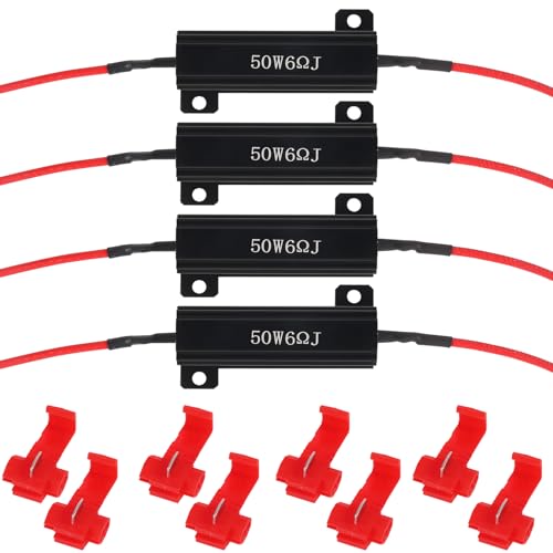 Resistencias LED 50W 6Ohm para señal de giro, 4 piezas