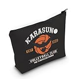 WCGXKO Anime Lover Volleyball Club Makeup Bag - Japanese Volleyball Anime Cosmetic Pouch