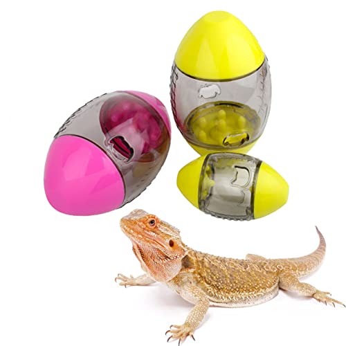 1 Piece Lizard Feeder Toys Bearded Dragon Enrichment Toys Lizard Interactive Balls Toys Reptile Interactive Rugby Shape Feeding Toys For Bearded Dragon, Lizard, Gecko And Small Animals (Random Color) #TOP24