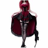Women Hallowen Costume Sexy Vampire Bridal Dress High Low Witch Dovetail Dress Cosplay Party Dress Holiday Outfits