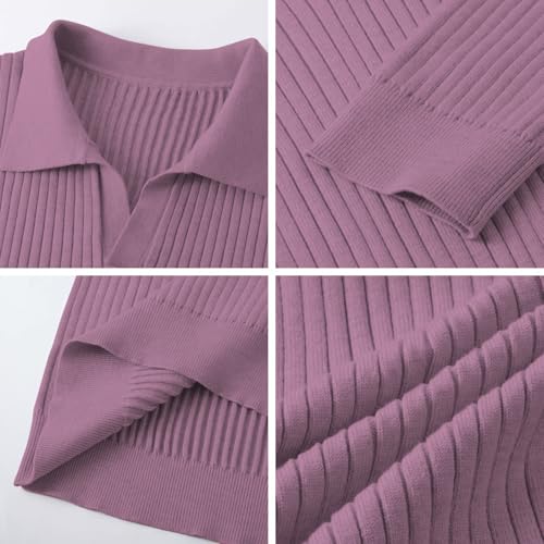 Image of DENIMHOLIC Men's Cotton Full Sleeve Collar Polo Sweater for Men, Rib Knitted Sweaters for Men Winter Sweater for Man