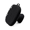 Silicone Face Scrubber Exfoliator Brush, Manual Facial Cleansing Exfoliating Brush, Gentle Face Scrub Wash Brush for Women and Men (Black)