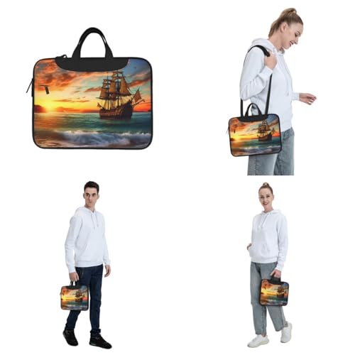 Bolso Tote para Laptop con diseño de barco pirata miniatura 7