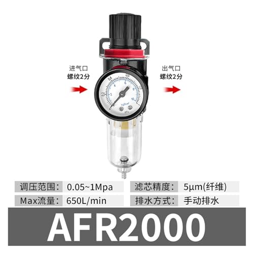 Filtro de aire para compresor de alta precisión con manómetro AFR2000 2