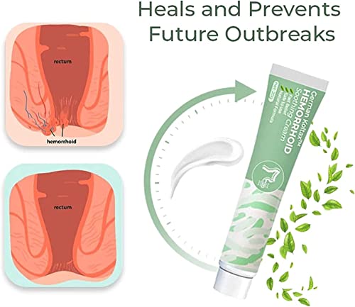 QUDOOS German Koltax Hemorrhoid Soothing Cream, Natural Herbal Hemorrhoids Ointment, Cream to Shrink External Hemorrhoids, Hemorrhoids Treatment Cream for All Ages (Color : 3PCS, Size : 20g/pcs)