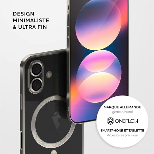 Coque iPhone 17 MagSafe évite rayures objectif avec silicone transparent